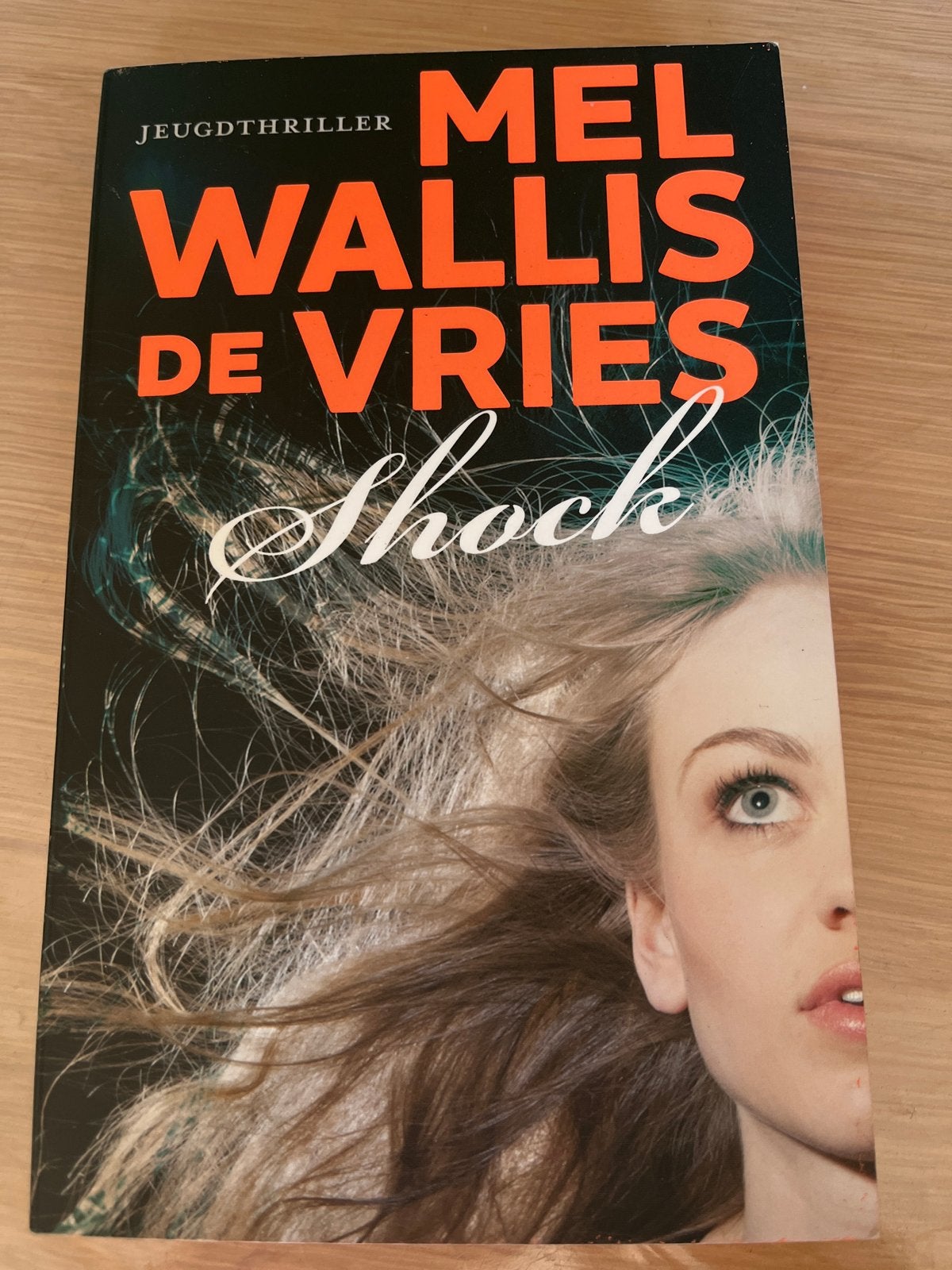 Jeugdthriller "Shock" van Mel Wallis de Vries, Ophalen of Verzenden, Gelezen, Nederland