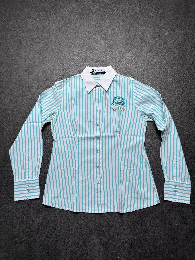 Bien Bleu blouse gestreept aqua maat XL, Overige kleuren, Maat 46/48 (XL) of groter, Ophalen of Verzenden, Zo goed als nieuw