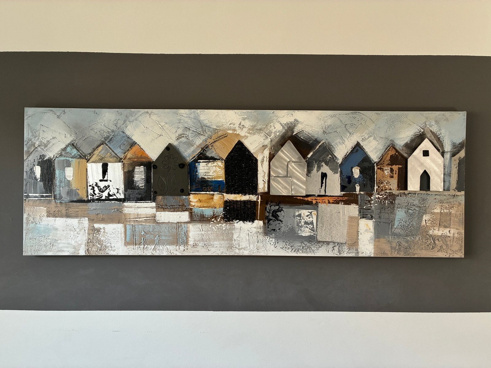 Uniek Schilderij 3D 150x50cm - Diverse Materialen Kunst, Ophalen of Verzenden