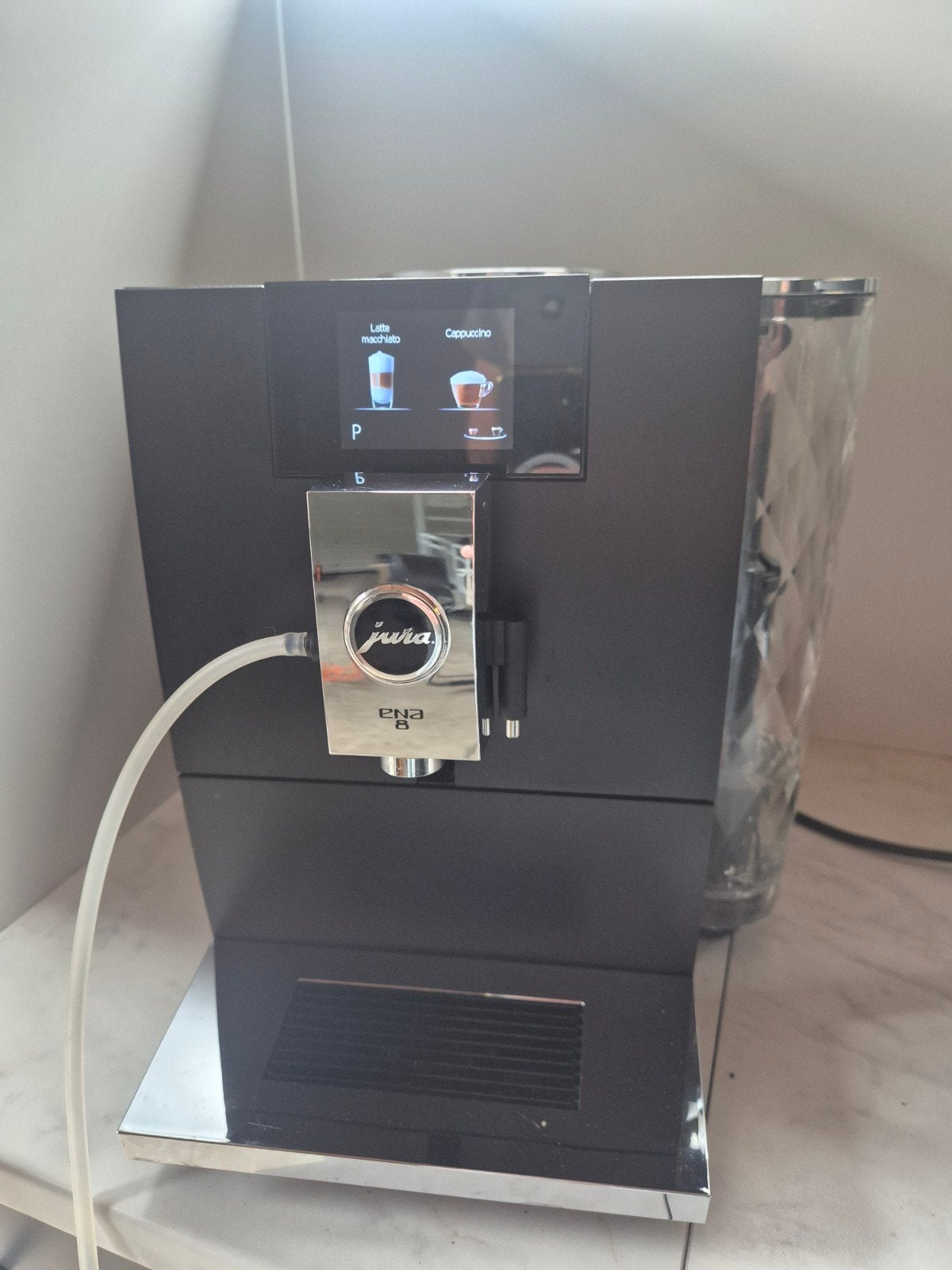 Jura ENA8 touch incl servicebeurt en garantie, Ophalen, 10 kopjes of meer, Gemalen koffie, Koffiemachine