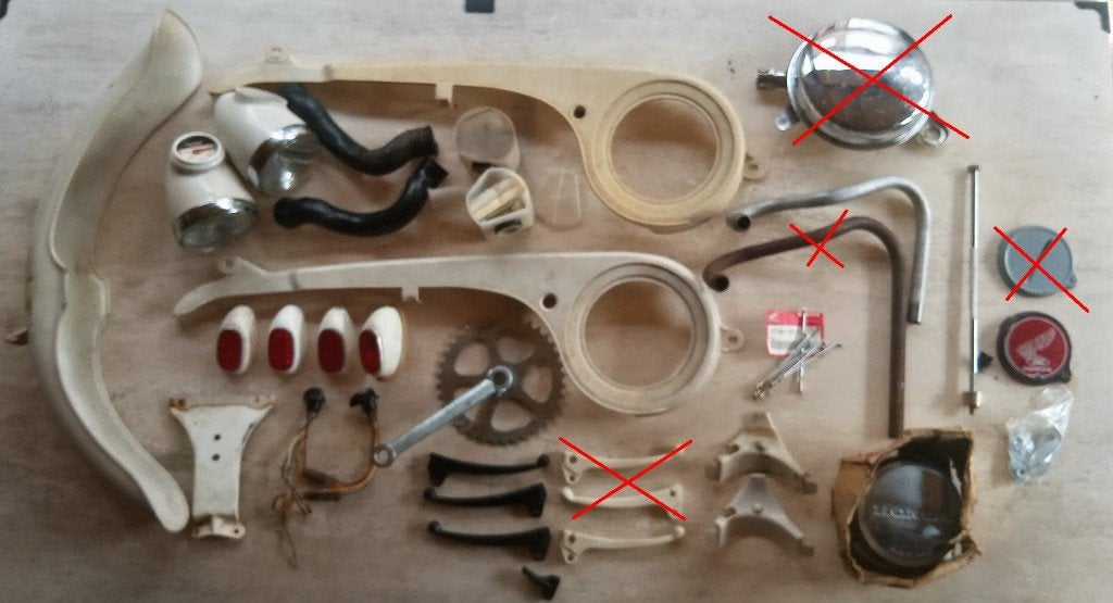 Honda viertakt onderdelen P50 PS50 PC50 PF50 Amigo Novio, Ophalen of Verzenden, Gebruikt, Overige typen, Overige merken