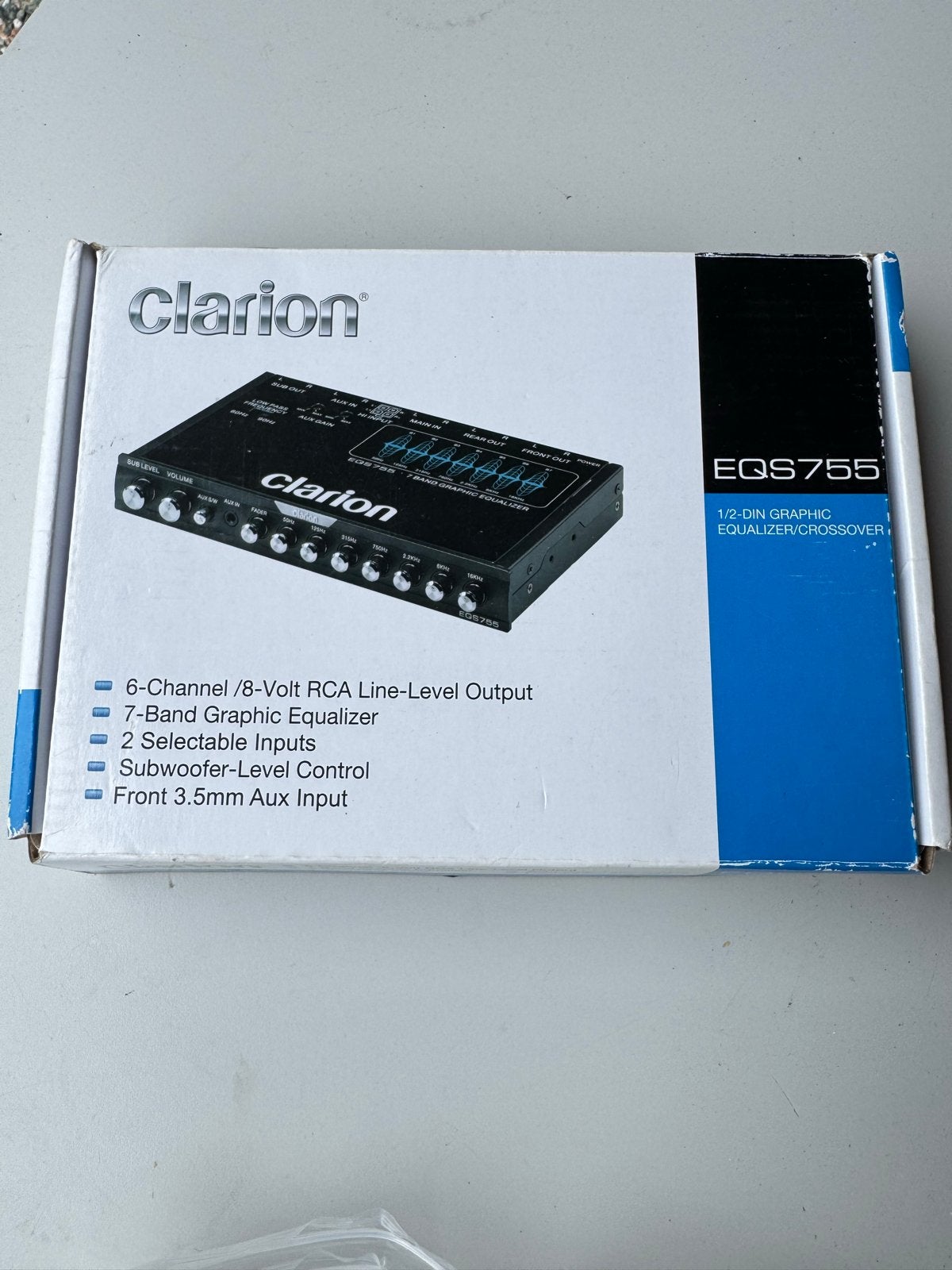 Clarion EQS755 7-Band Grafische Equalizer/Crossover dsp, Auto diversen, Autoradio's, Nieuw, Ophalen of Verzenden