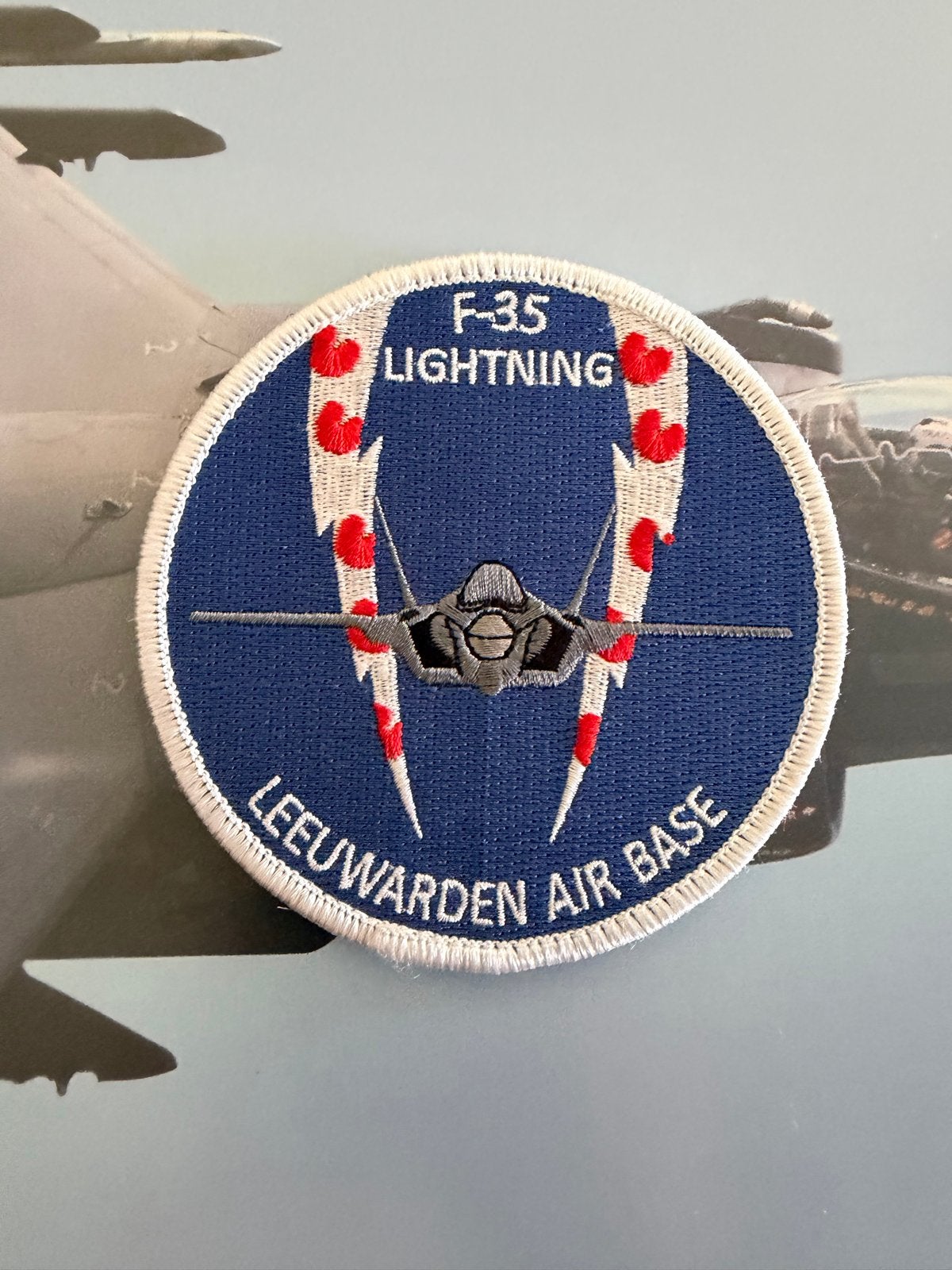 F-35 Lightning Leeuwarden Air Base Patch 322 sqn Rnlaf, Verzamelen, Ophalen of Verzenden, Luchtmacht, Nederland, Embleem of Badge