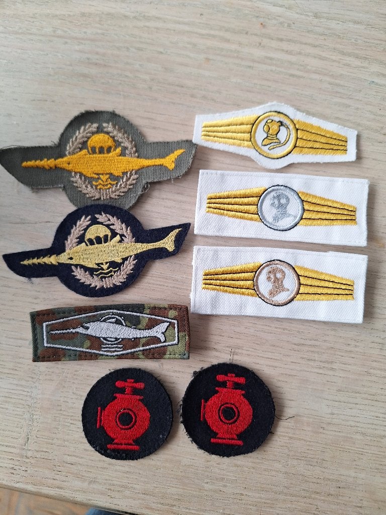 Duitse militair duiker patches, Ophalen of Verzenden, Marine, Duitsland, Embleem of Badge