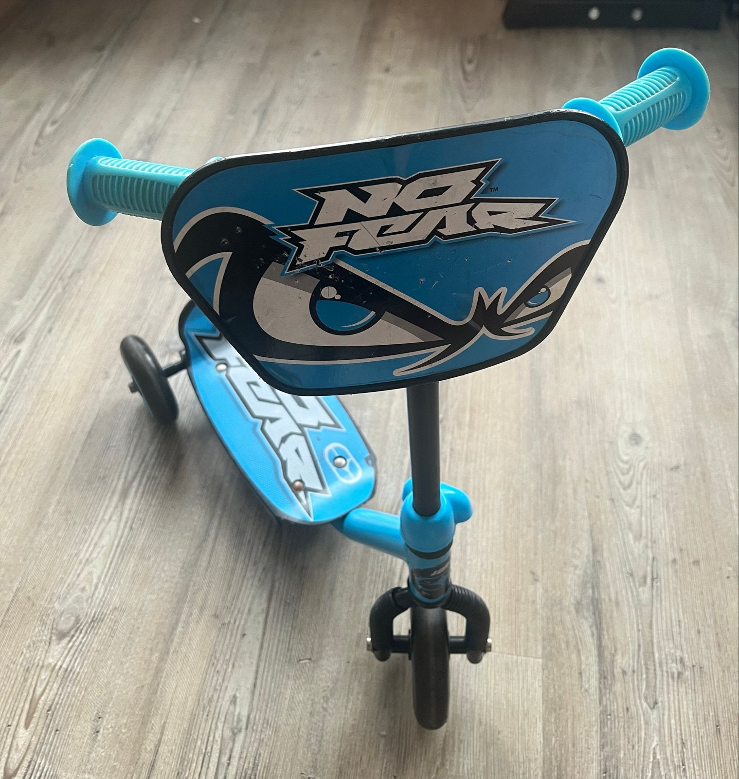No Fear kinderstep met 3 wielen - Blauw, Fietsen en Brommers, Ophalen of Verzenden, Gebruikt, Gewone step