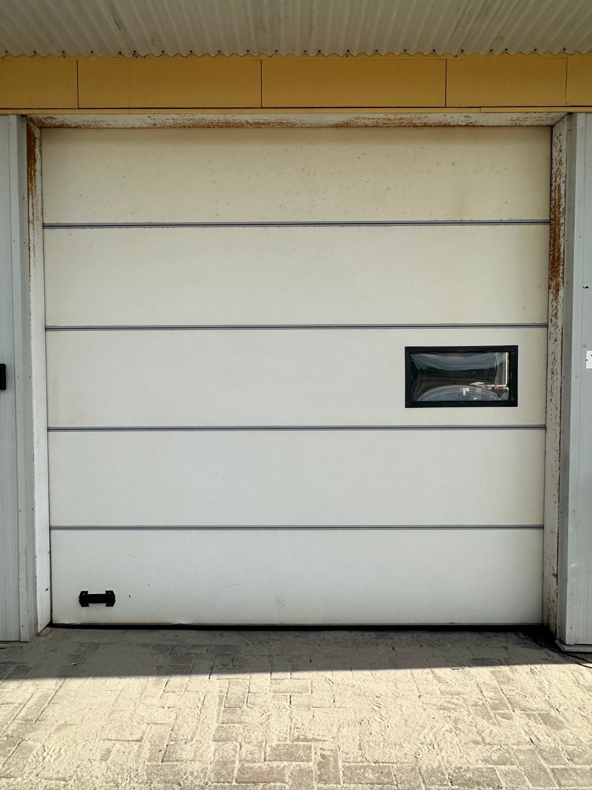 Overheaddeur handbediend 305x303cm, Ophalen, Gebruikt, Garagedeur, 120 cm of meer
