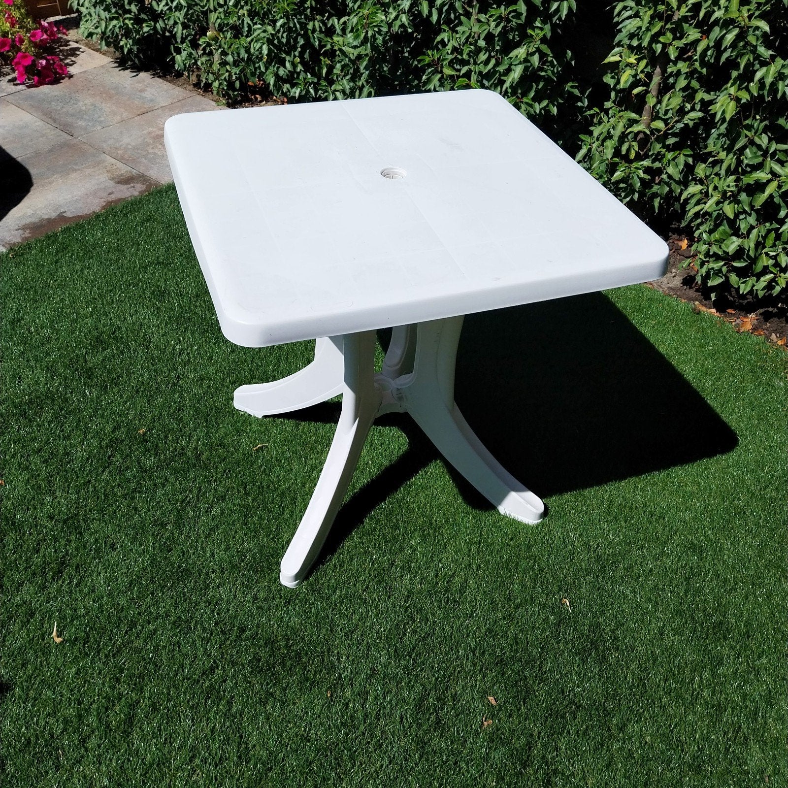 Jardin Napoli tuintafel wit 70x70 cm, Ophalen, Gebruikt, Vierkant, Kunststof