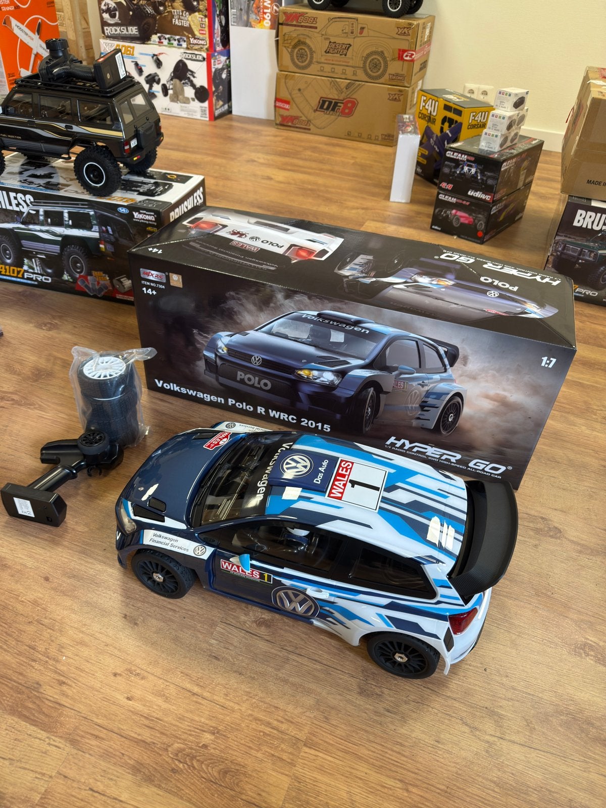 MJX Hyper GO 7304 1/7 Volkswagen Polo R WRC 4WD, Hobby en Vrije tijd, Modelbouw | Radiografisch | Auto's, Elektro, Nieuw, Ophalen of Verzenden