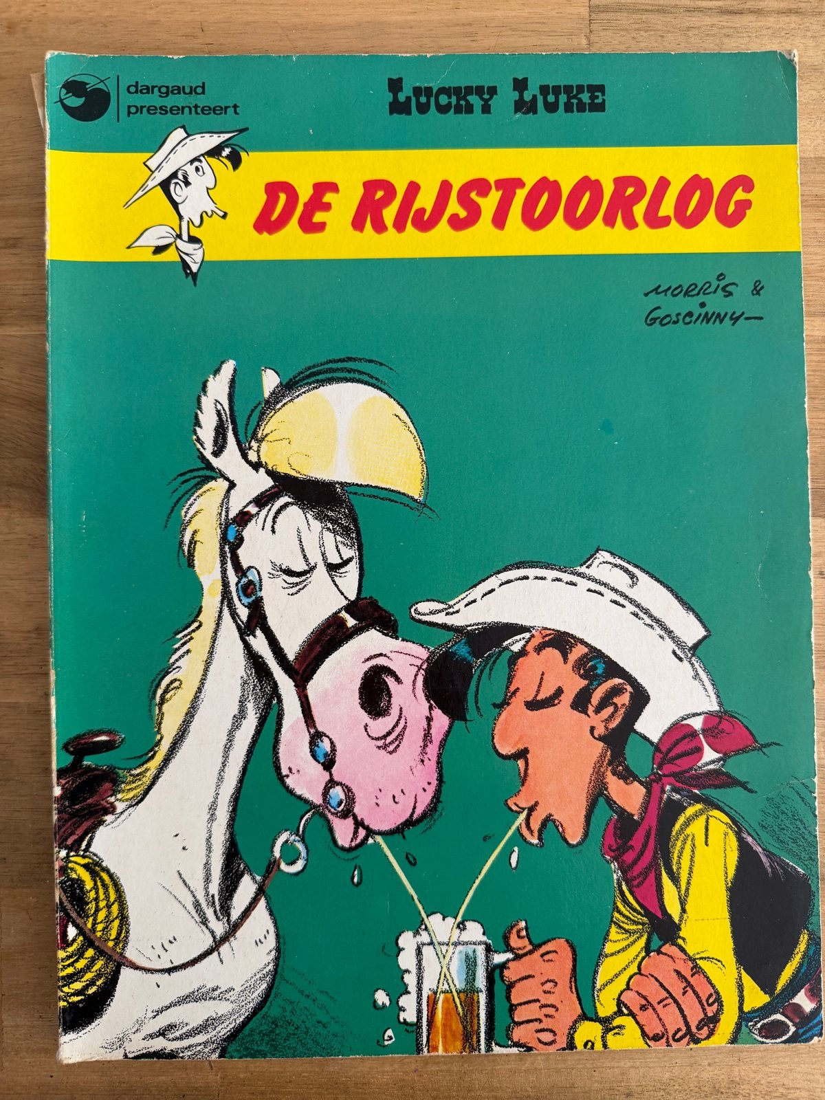 Lucky Luke - De Rijstoorlog (eerste druk, 1973), Gelezen, Eén stripboek, Ophalen of Verzenden, Morris & Goscinny