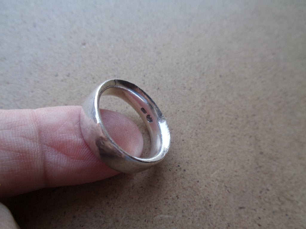 zilveren gladde unisex ring [937], 18 tot 19, Ophalen of Verzenden, Zo goed als nieuw, Dame of Heer
