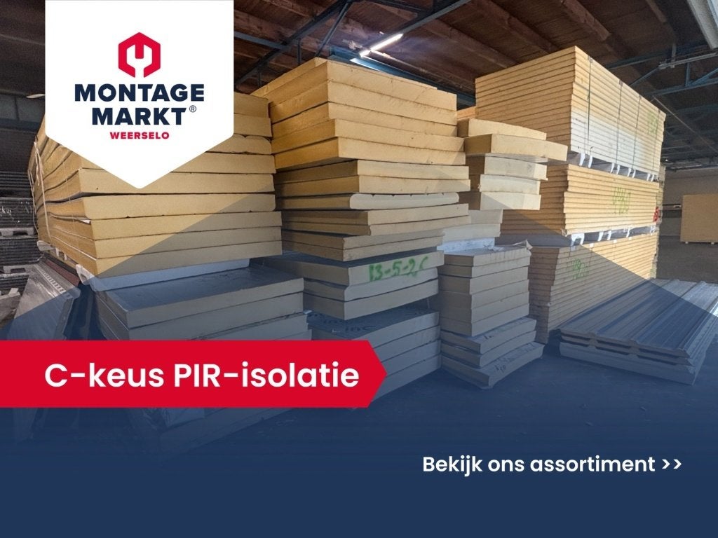C-keus PIR-isolatie | 70-160 mm | Insus | Spotgoedkoop, Doe-het-zelf en Verbouw, Isolatie en Afdichting, Ophalen, Dakisolatie