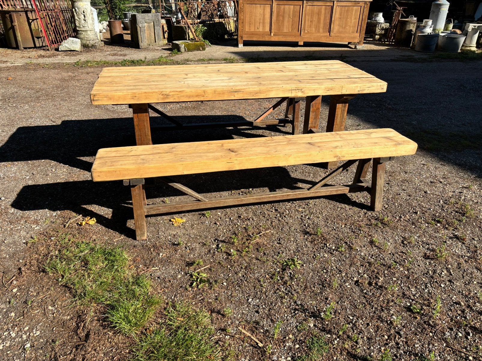 Oude terras bistro set mooi in een serre of overkapping, Ophalen of Verzenden