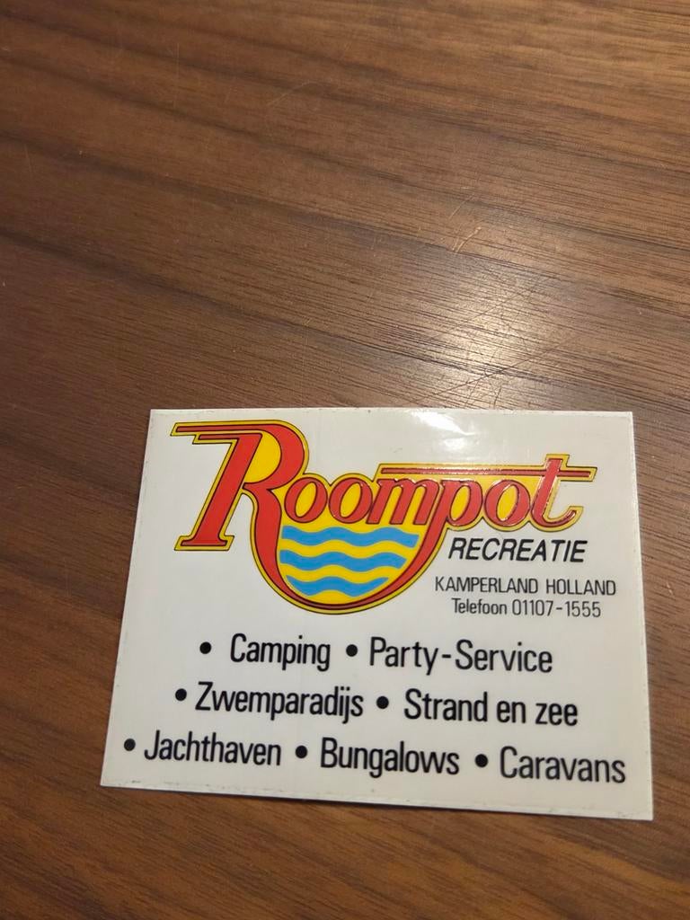 7120 Sticker Roompot Recreatie, Ophalen of Verzenden, Zo goed als nieuw