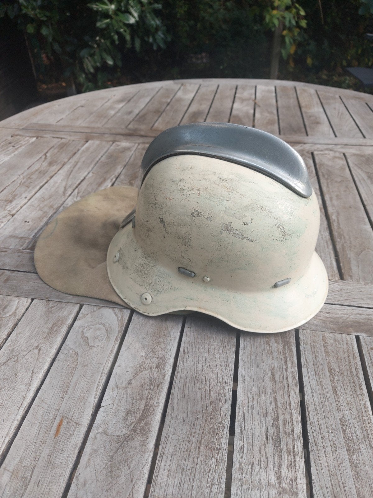 Oude brandweerhelm, Verzamelen, Ophalen of Verzenden, Overige soorten, Nederland, Helm of Baret