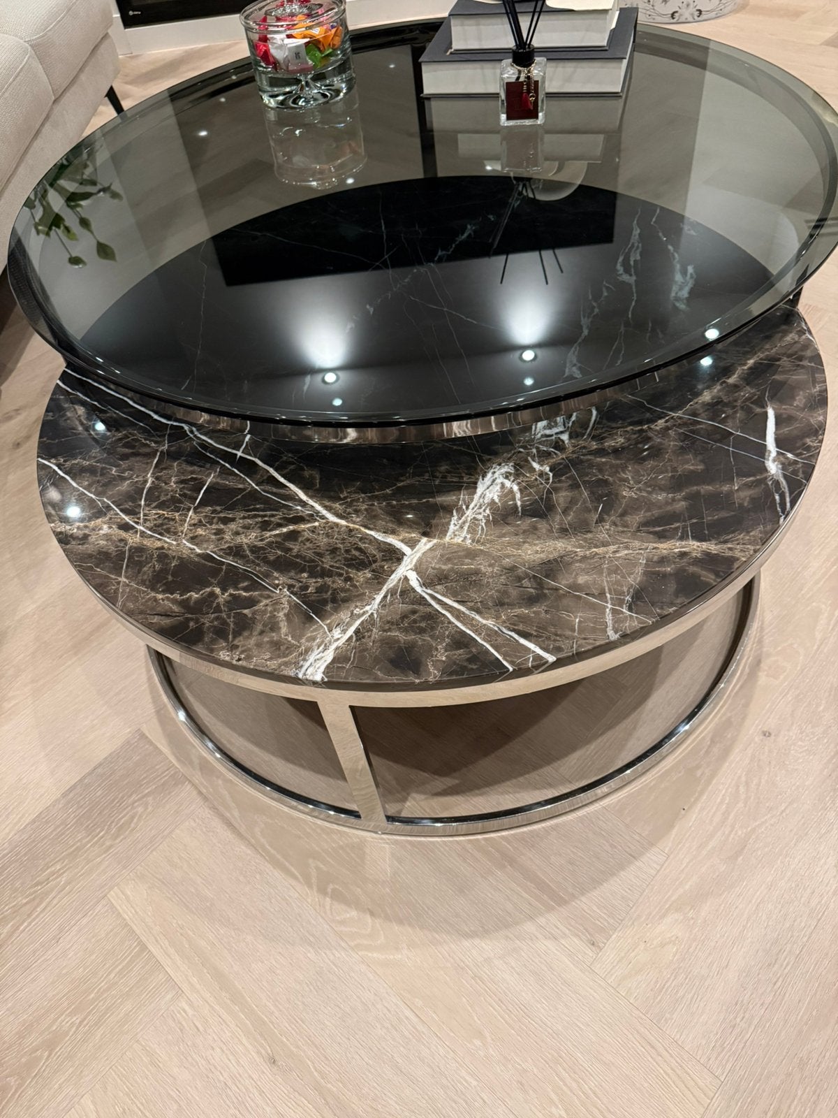 Ronde salontafel, Ophalen, Rond, Metaal
