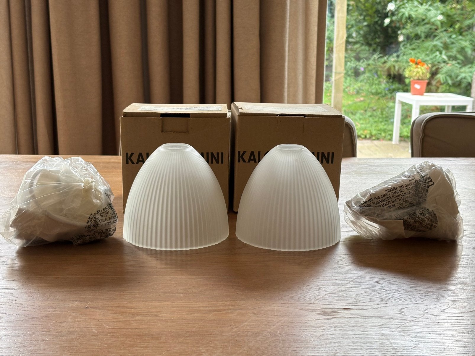 IKEA 2 vintage mini pendel hanglampen melkglas nieuw in doos, Ophalen, E14 (klein), Nieuw, Scandinavisch