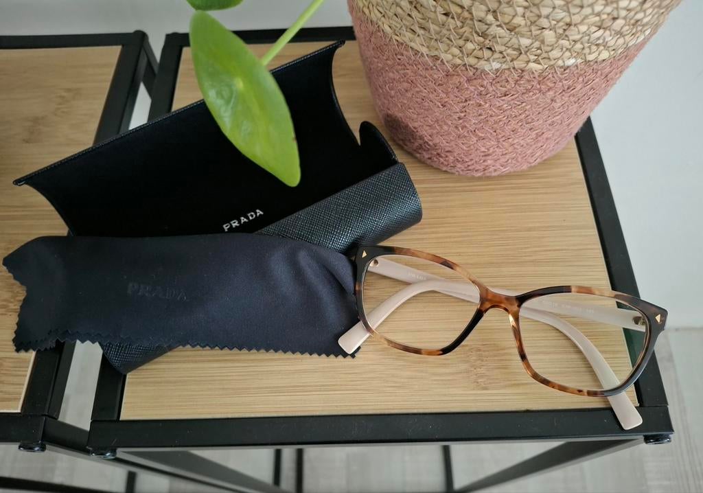 Prada bril (VPR 15Z)  Havana/Roze zgan!, Sieraden, Tassen en Uiterlijk, Zonnebrillen en Brillen | Dames, Ophalen of Verzenden