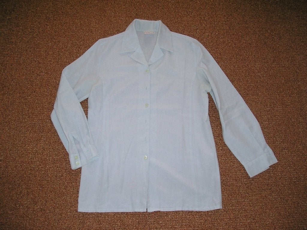 lichtblauwe blouse maat M (maat 38/40), Ophalen, Zo goed als nieuw, Maat 38/40 (M), Blauw