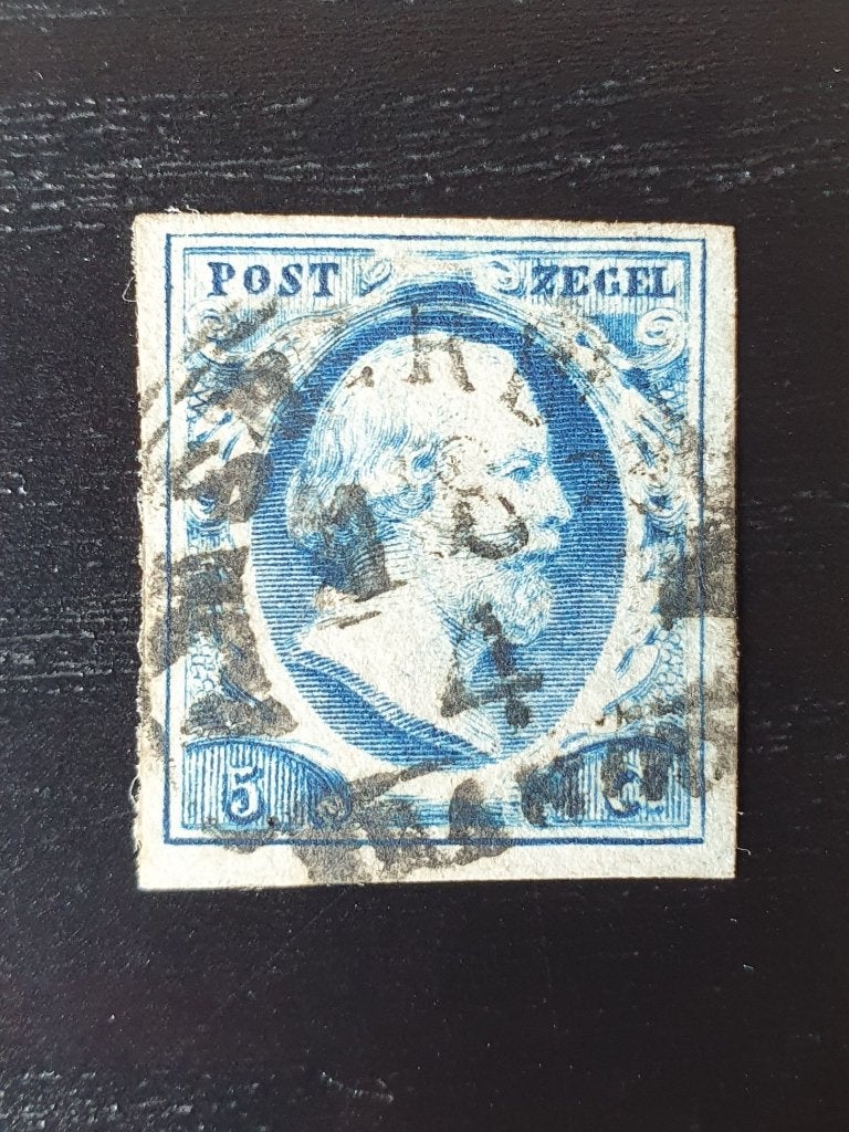 Nederland 1852 5ct Willem III NVPH 1c gestempeld, Postzegels en Munten, Postzegels | Nederland, Verzenden, T/m 1940, Gestempeld