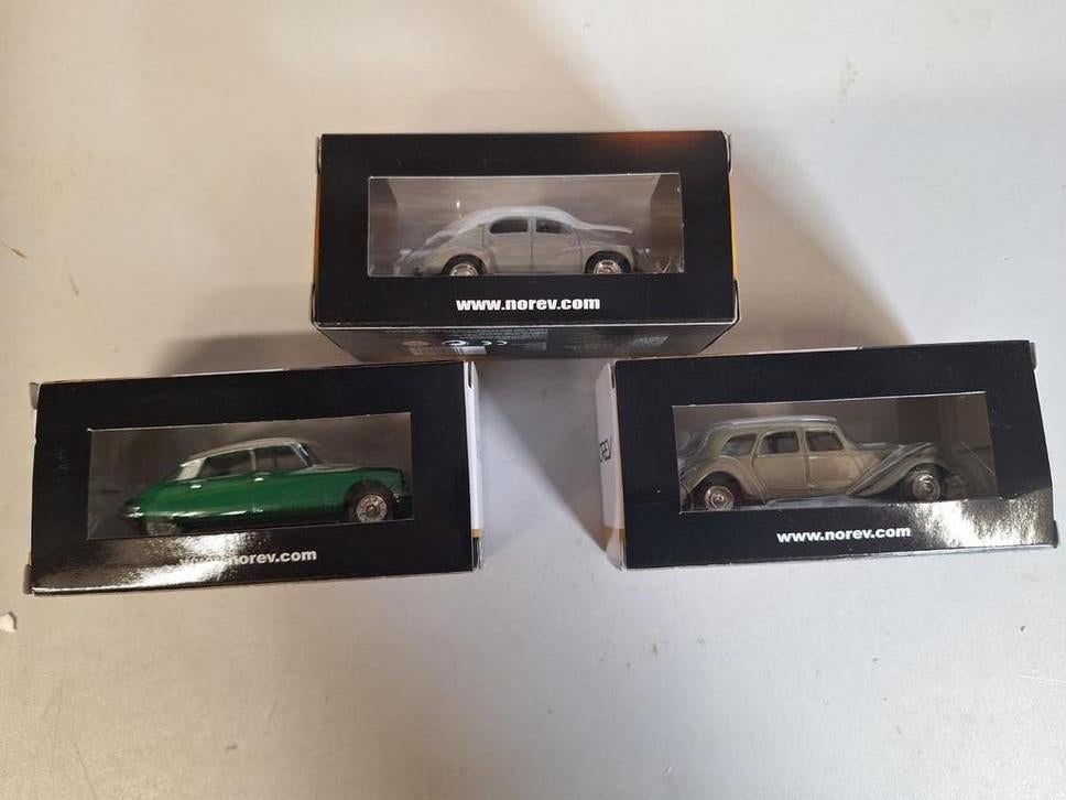 3x Norev modelauto's 1:60 nieuw in verpakking, Ophalen of Verzenden, Nieuw, Auto