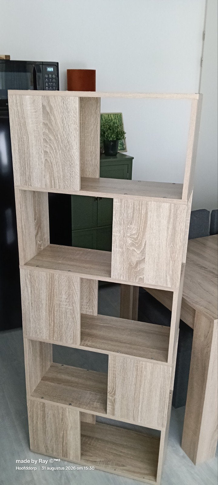 Boekenkast Room Divider Sonoma Eiken Kleur, Ophalen, Met plank(en), Gebruikt, 50 tot 100 cm