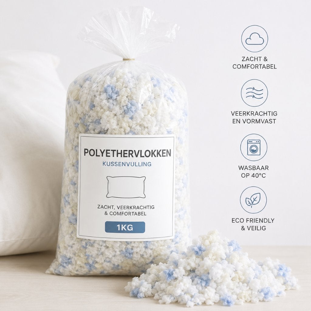 1KG Kussenvulling Eco Rovul - Polyether vlokken, Hobby en Vrije tijd, Pompsterweg 5 9991 TJ Middelstum, Rovul, Verzenden, Overige thema's