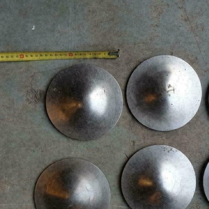 6x metalen RVS markeernagels wegpunaises doorsnede 16 cm