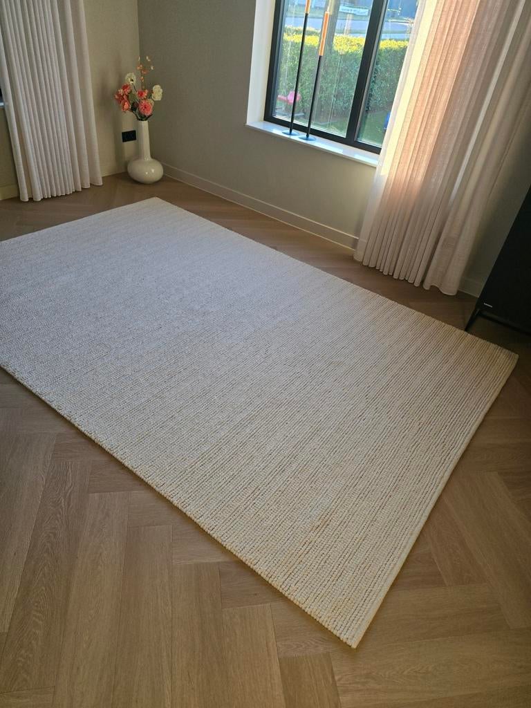 Wollen vloerkleed 200x300cm - Moederdag Aanbieding/nu €350,-, Crème, Ophalen of Verzenden, 200 cm of meer, Rechthoekig