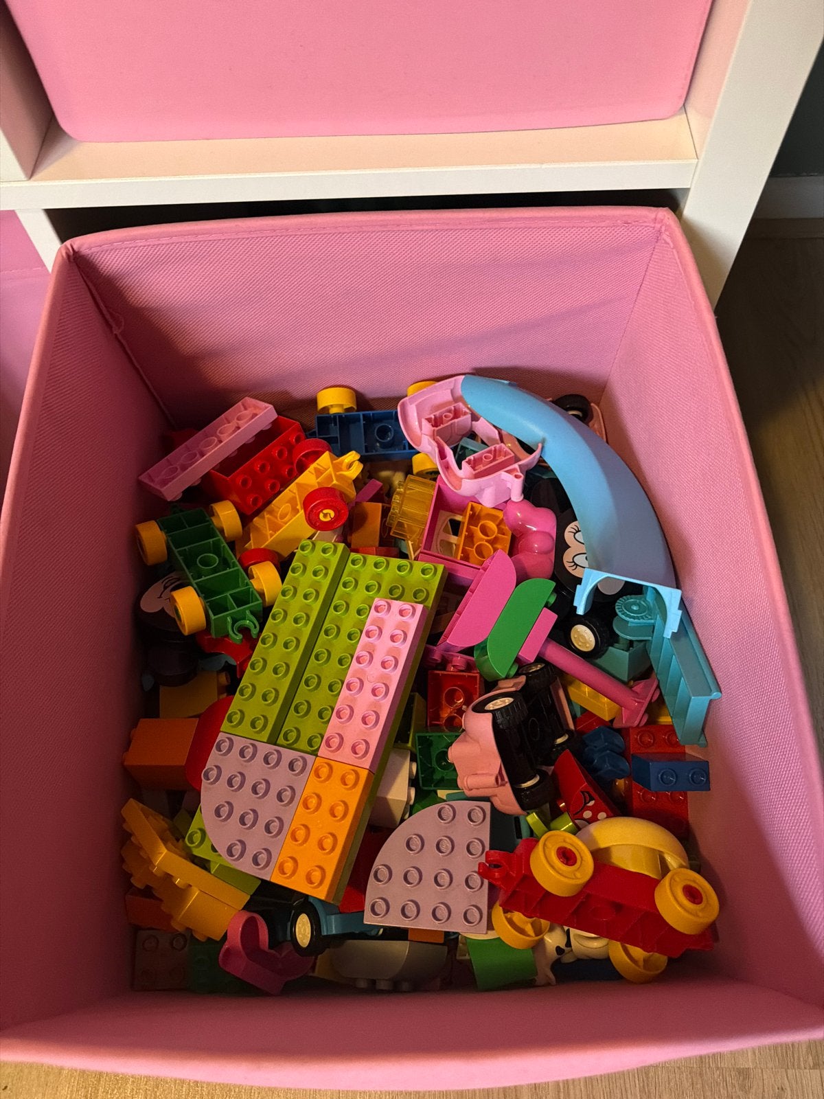 Grote bak vol Lego Duplo - Meer dan de helft gevuld!, Ophalen, Gebruikt, Inclusief extra onderdelen, Duplo