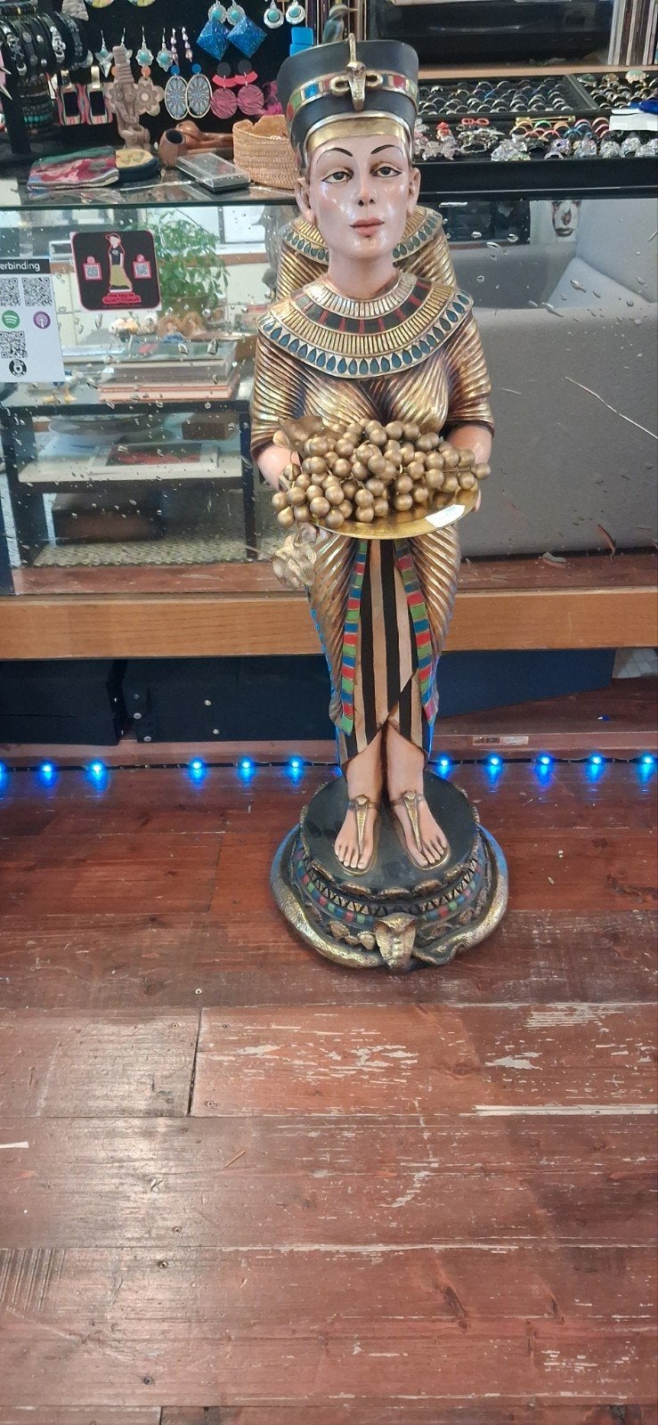 Groot Egyptisch beeld , 114cm hoog, Ophalen of Verzenden, 1 meter - 2 meter, Overige materialen, Beeld