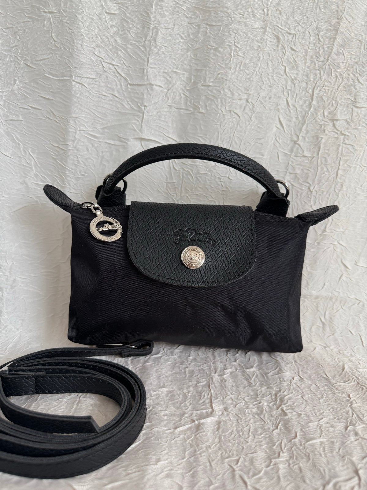 Longchamp Le Pliage schoudertas maat S zwart, Ophalen of Verzenden, Zo goed als nieuw, Zwart, Handtas