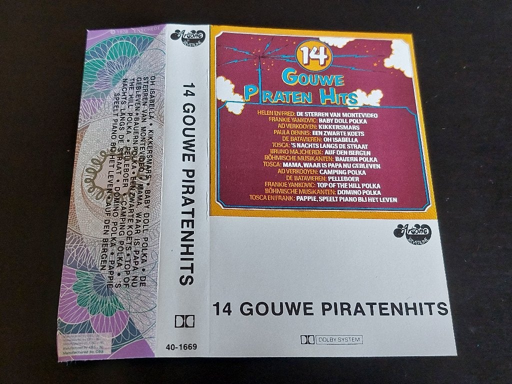 14 GOUWE PIRATENHITS (MC), Ophalen of Verzenden, Zo goed als nieuw, Origineel, 1 bandje