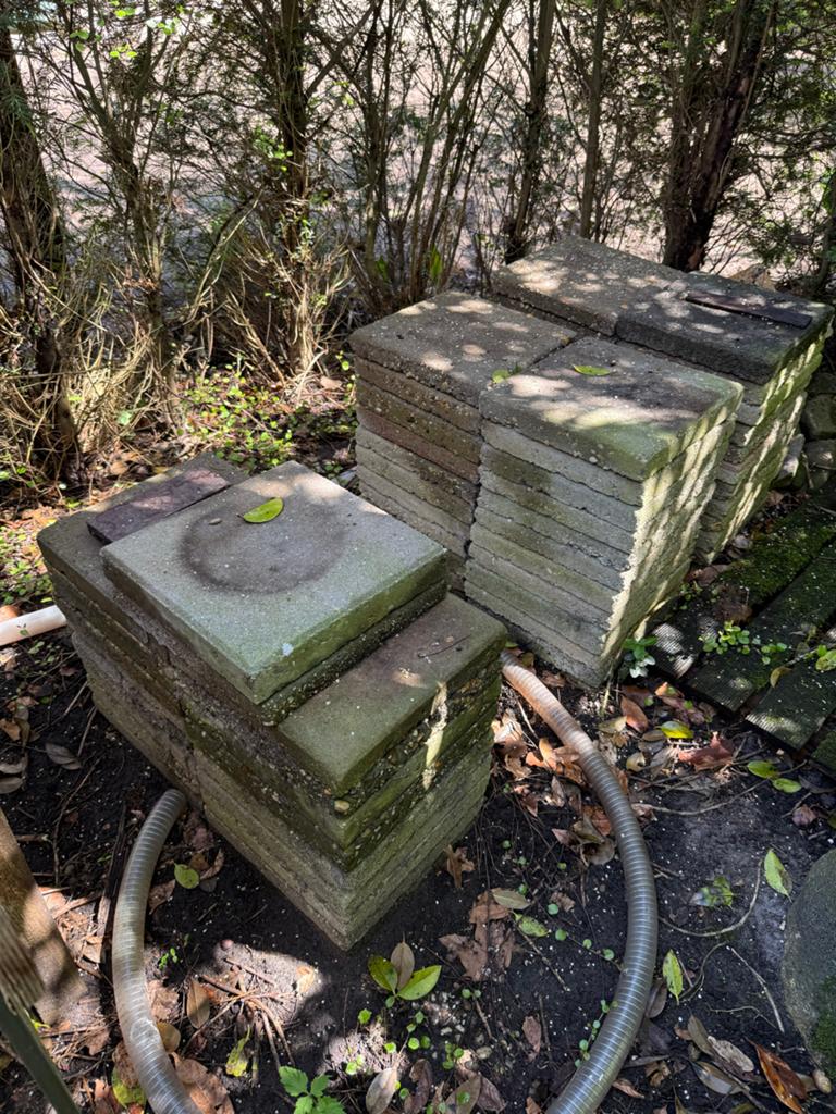 Stoeptegels 30 x 30 - gratis, Tuin en Terras, Ophalen, Gebruikt, 10 m² of meer, Beton