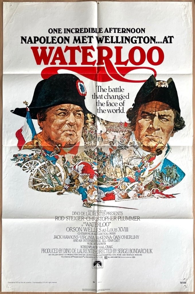 Waterloo (1970) - Originele filmposter, Verzamelen, Ophalen of Verzenden, Gebruikt, A1 t/m A3, Film en Tv