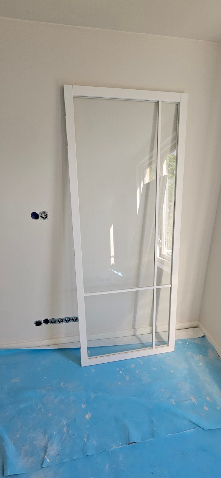 Nieuwe Skantrae Binnendeur SSL 14609 Blank Glas Wit Gelakt, Ophalen, 80 tot 100 cm, 215 cm of meer, Binnendeur