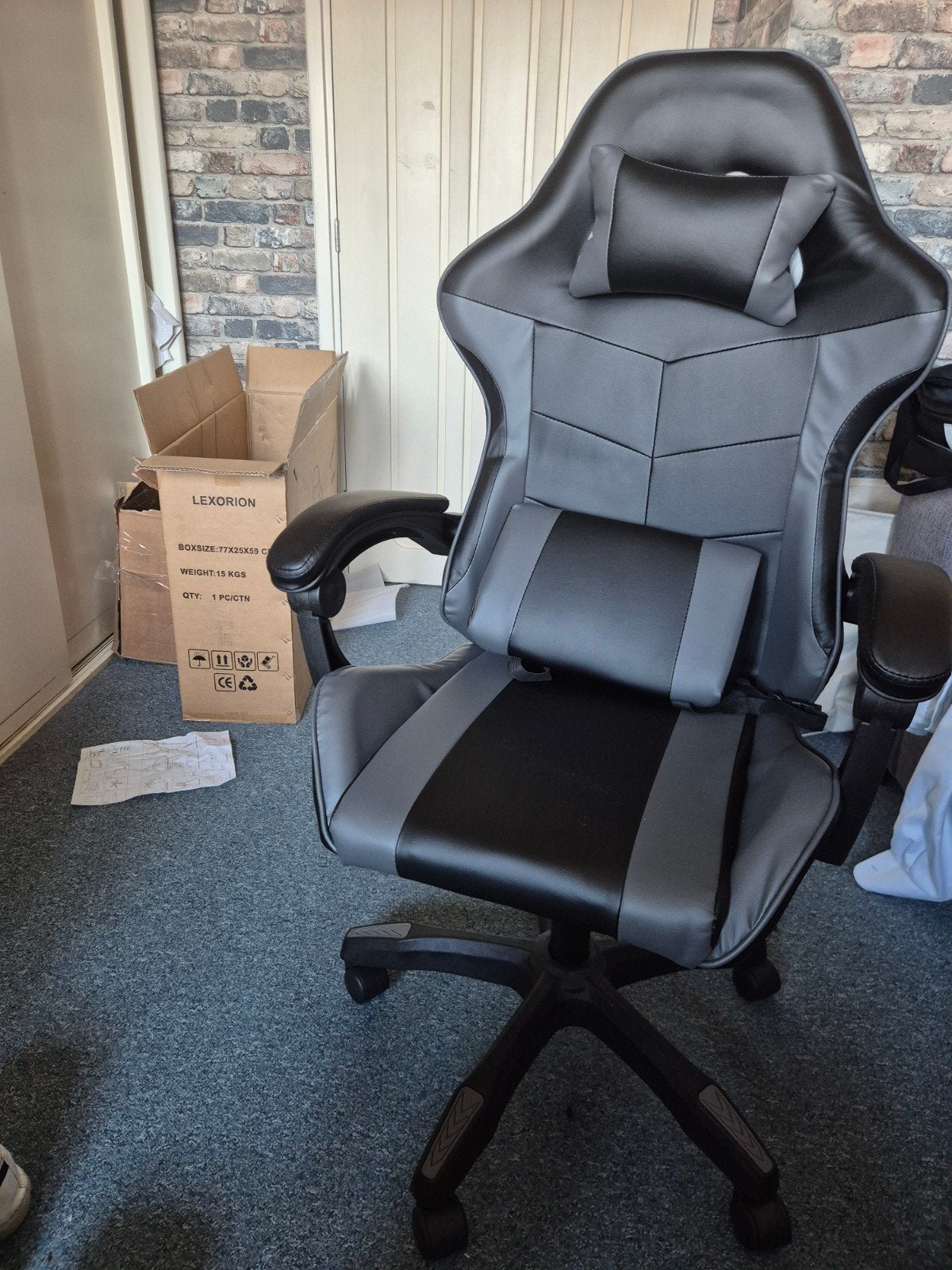 Lexorion Ergonomische Gaming Bureaustoel - Zwart/Grijs