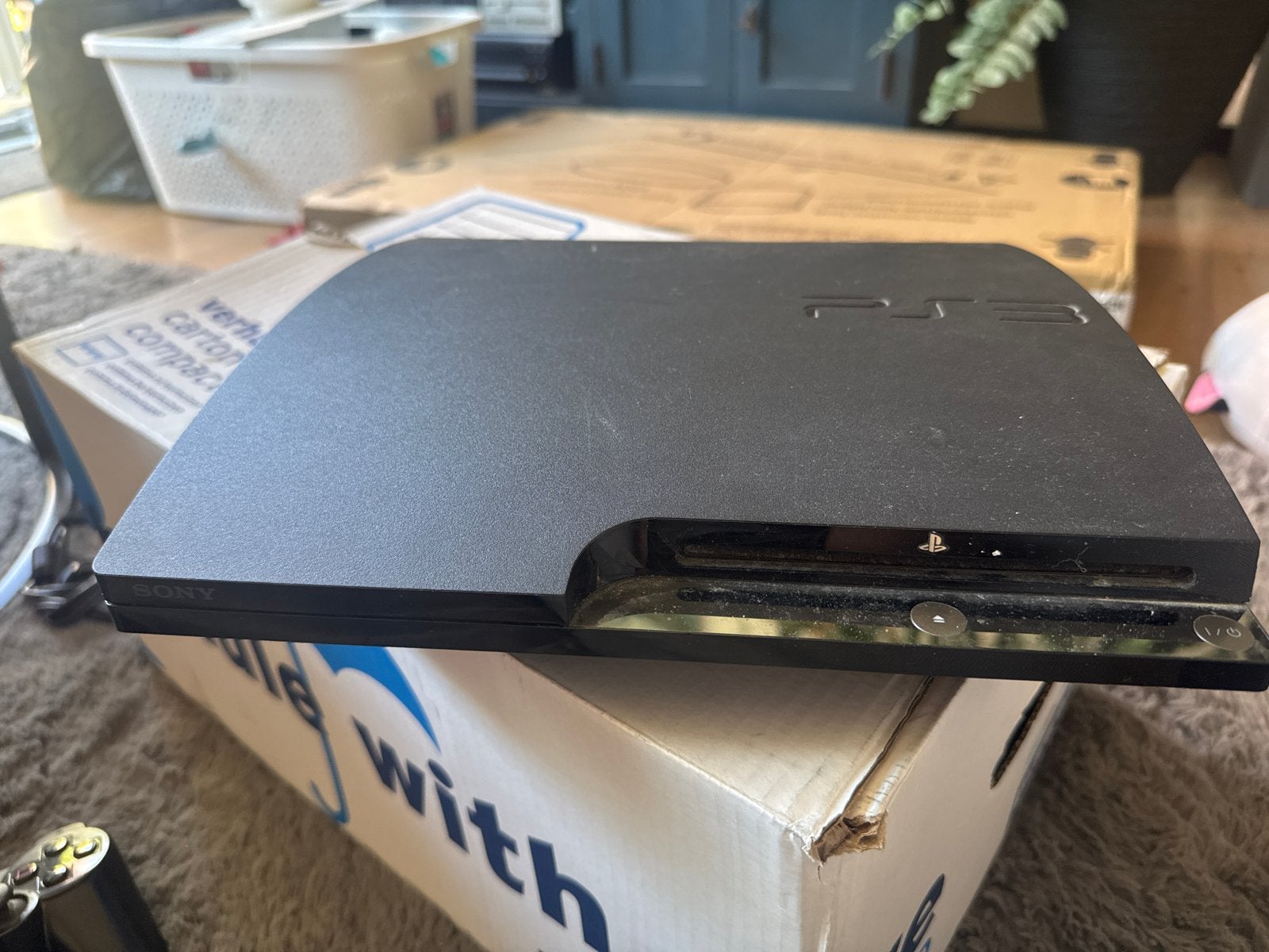 Sony PlayStation 3 Slim met 3 controllers, Gebruikt, Ophalen of Verzenden, 120 GB, Met 3 controllers of meer