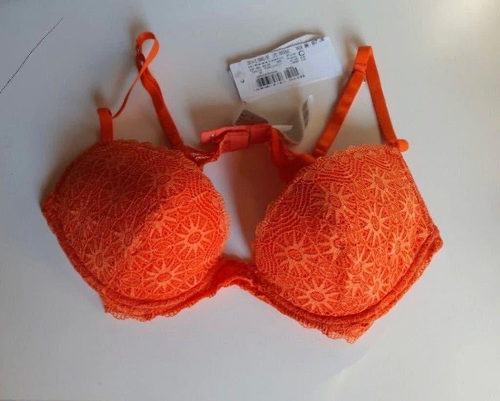 Nieuw - La Perla - oranje kanten push-up bh - 75C, Kleding | Dames, La Perla, Ophalen of Verzenden, Oranje, BH