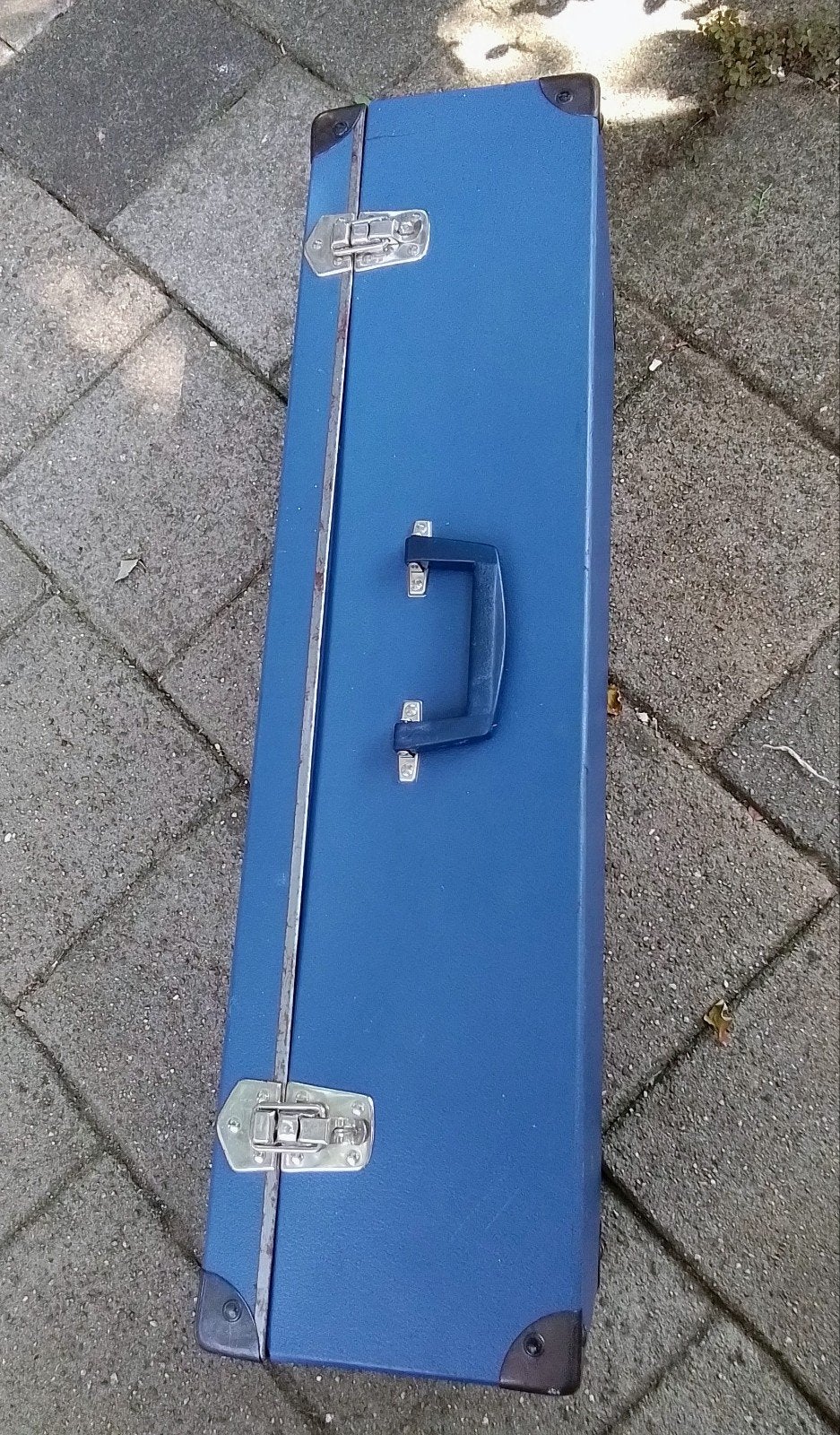 Vintage blauwe koffer - 87x28x22cm - Nette binnenkant, Sieraden, Tassen en Uiterlijk, Ophalen of Verzenden, Minder dan 50 cm
