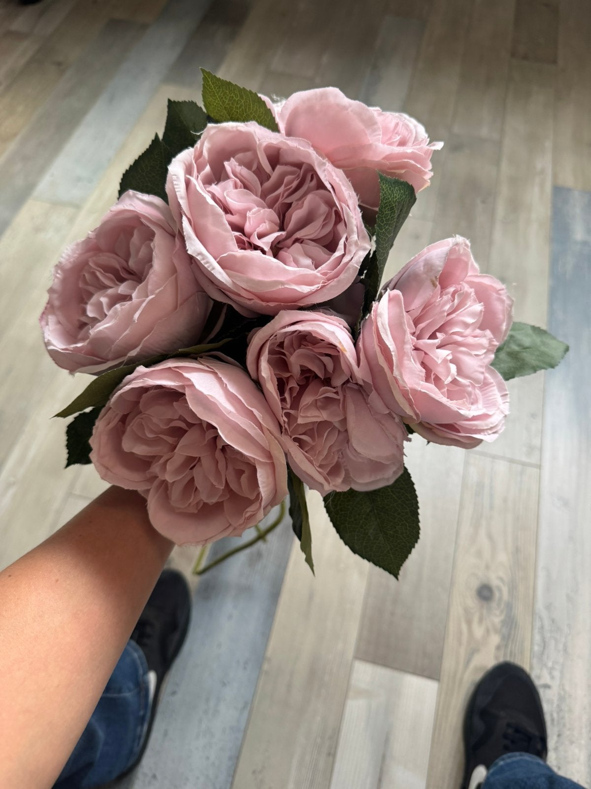 Mooie roze pioenrozen, Ophalen of Verzenden, Zo goed als nieuw, Kunstbloem, Roze