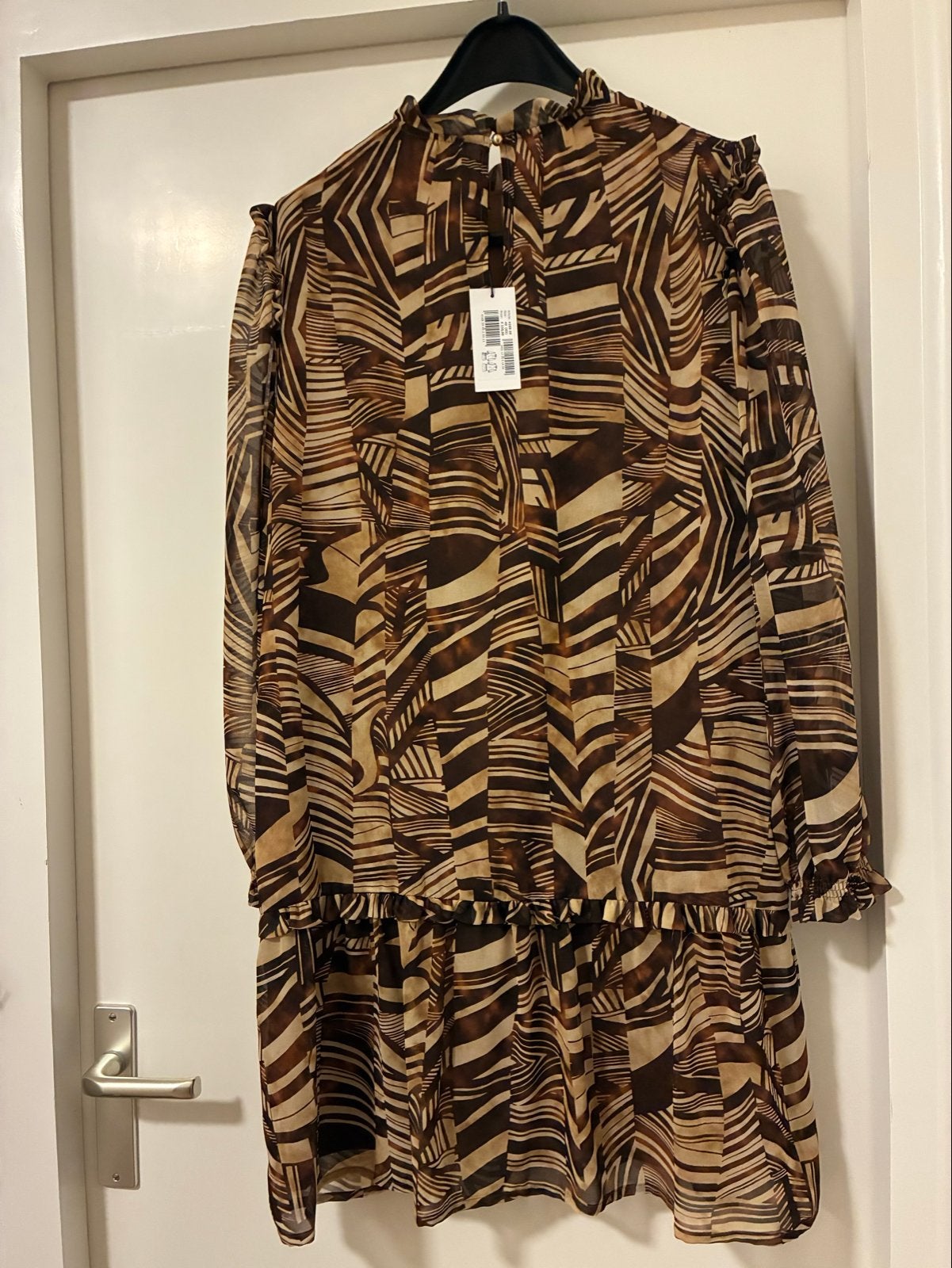 Caroline Biss Jurk met Zebraprint - Maat 40 (M), Kleding | Dames, Maat 38/40 (M), Bruin, Nieuw, Ophalen of Verzenden
