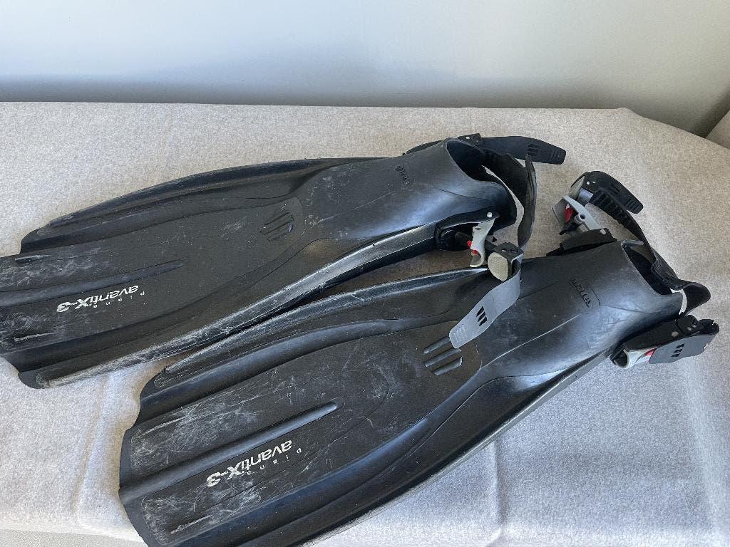 Mares Plana Avanti X3 buitenvin maat S, kleur zwart, Ophalen of Verzenden, Gebruikt, Zwem- of Duikvliezen