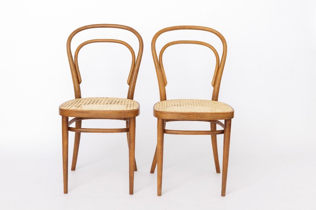Set van 2 Thonet Model 14 stoelen – Radomsko, Ophalen of Verzenden, Gebruikt, Bruin, Hout