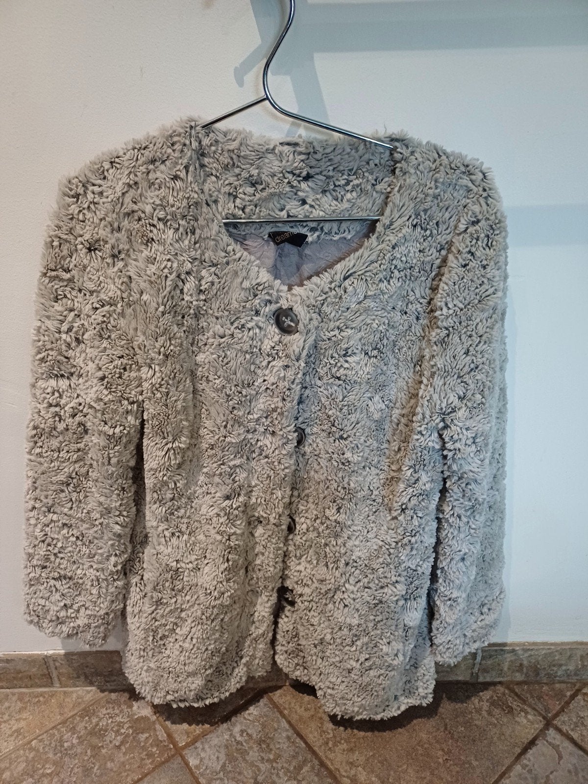 DreamSTAR pluizig grijs vest/jasje maat M, Maat 38/40 (M), DreamSTAR, Ophalen of Verzenden, Zo goed als nieuw