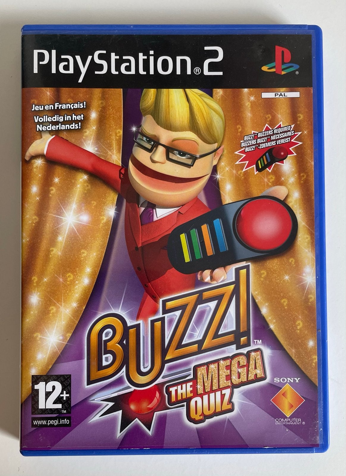 Buzz! The Mega Quiz - PlayStation 2 (PS2), Gebruikt, Overige genres, Eén computer, Ophalen of Verzenden