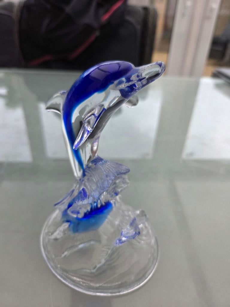 Glazen dolfijn beeldje - Cristal d'Arques, Ophalen of Verzenden