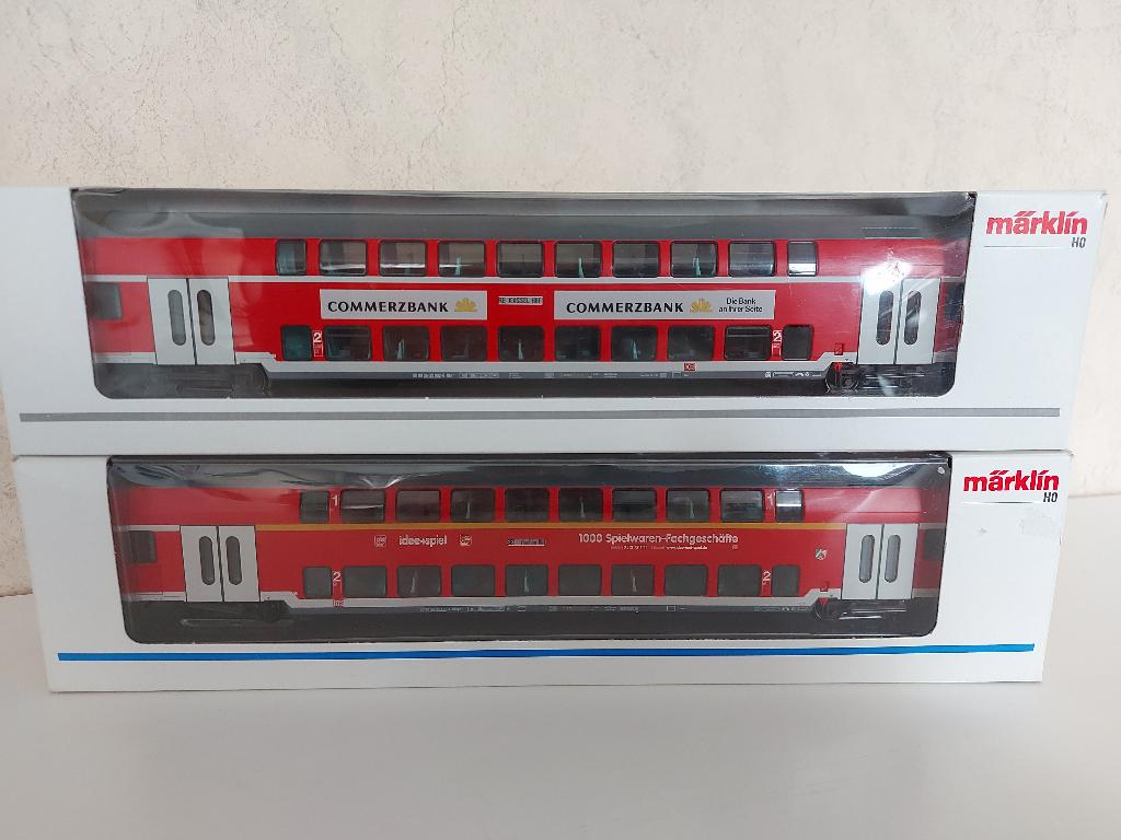 2 Marklin Dubbeldek Wagons, Wisselstroom, Ophalen of Verzenden, Märklin, Nieuw