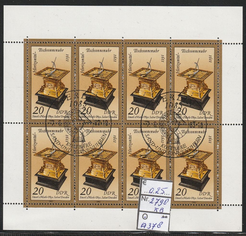 DDR Microscopen Kb. Michel 2798 Nr.A378g, Verzenden, DDR, Gestempeld