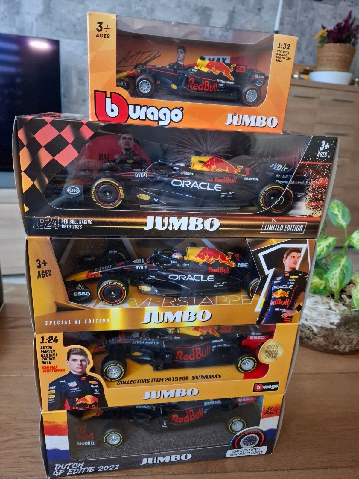 Max Verstappen Red Bull Racing modelauto's (5 stuks), Ophalen, Nieuw, Auto
