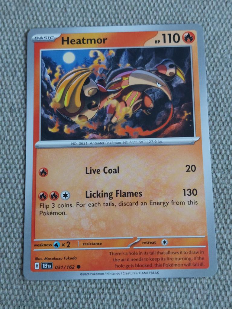 Pokémon Kaart Heatmor 031/162 - Nieuwstaat, Ophalen of Verzenden, Zo goed als nieuw, Losse kaart